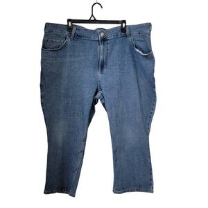 Lee Plus Size 26W Regular Fit Mid Rise Denim Blue Jeans. Gently Used Condition